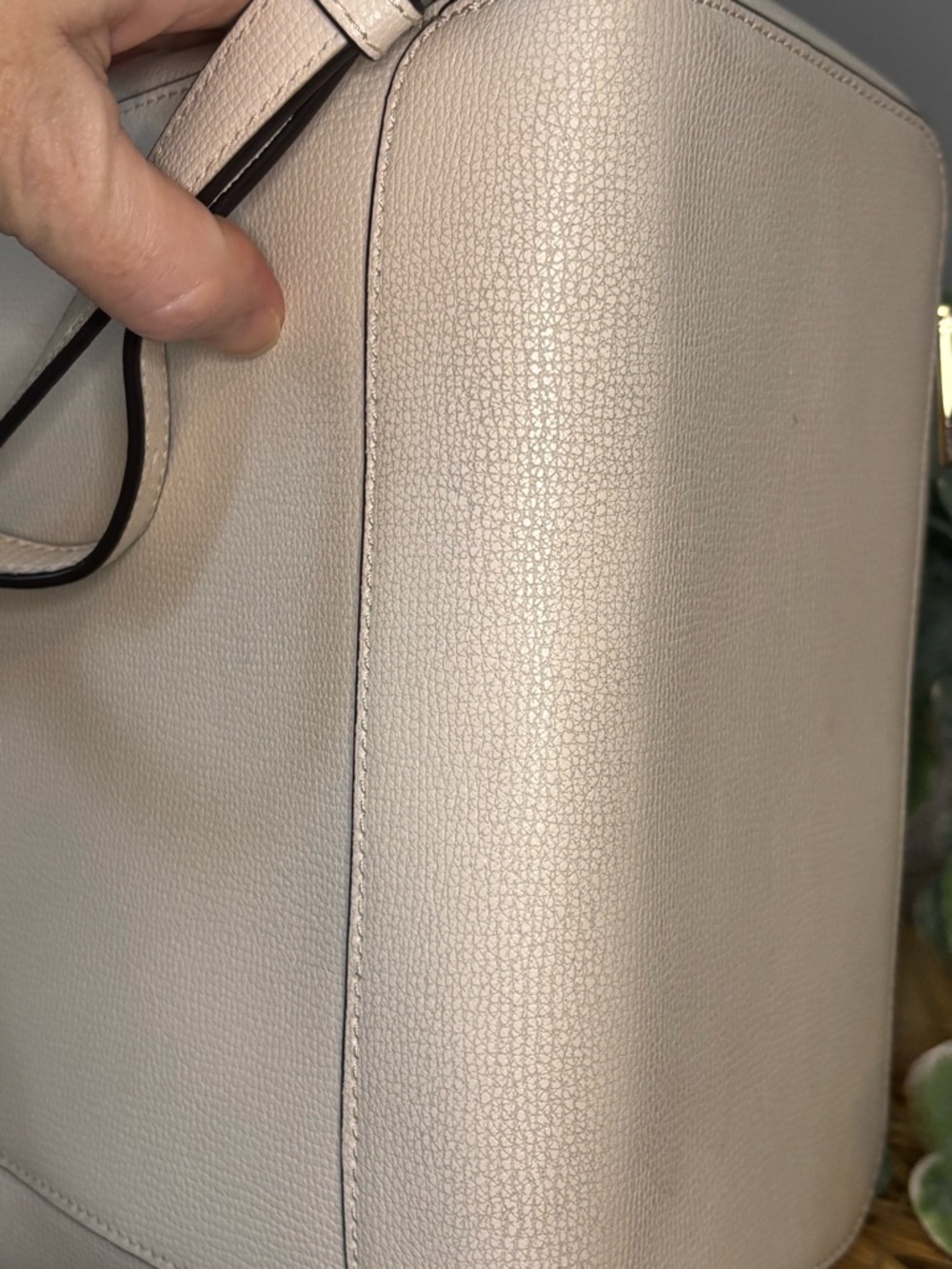 kate spade Cream Pebbled Leather Backpack with Front Pocket - Picture 12 of 16